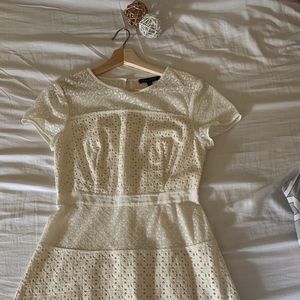 Midi white lace dress